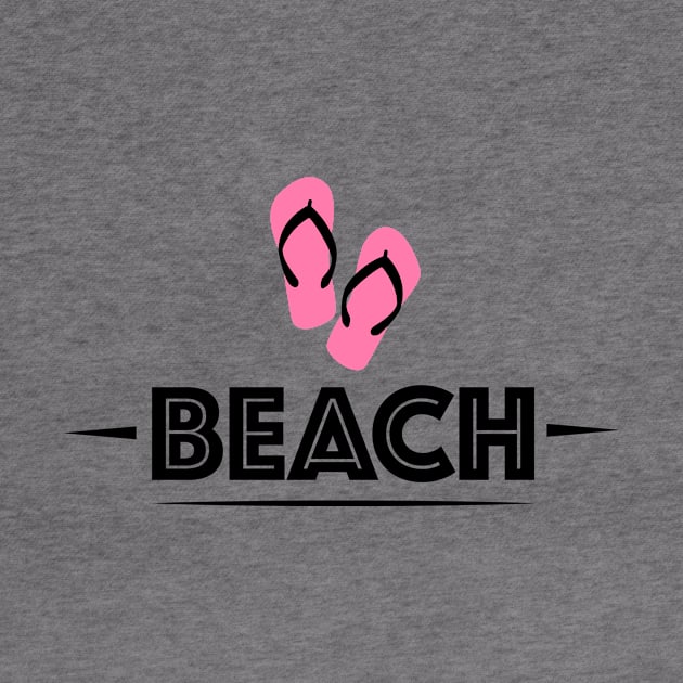 Beach Girl Flip Flop Pink by Shirtbubble